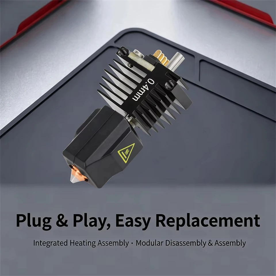 Für Flashforge Creator 5 5 Pro Hotend-Kits, Ganzmetall-Hot-End-Baugruppe, gehärtete Stahldüse 0,25 0,4 0,6 0,8 mm für Creator 5 Pro – Detail 8