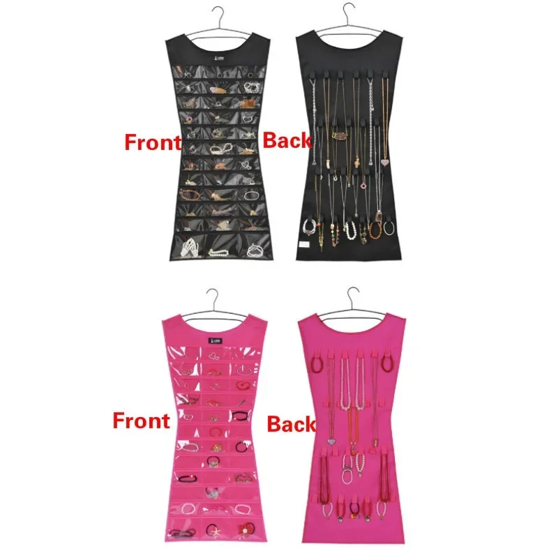 Hanging Storage Bag Jewelry Holder Necklace Bracelet Earring Ring Jewelry Organizers and Storage Jewelry Box ( No Hanger)