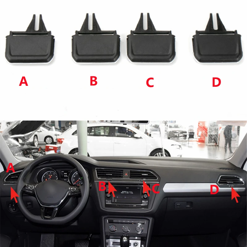 Front Dashboard Adjust Clip Air AC Vent Conditioning Outlet For VW Tiguan MK2 Rline 2017-2021