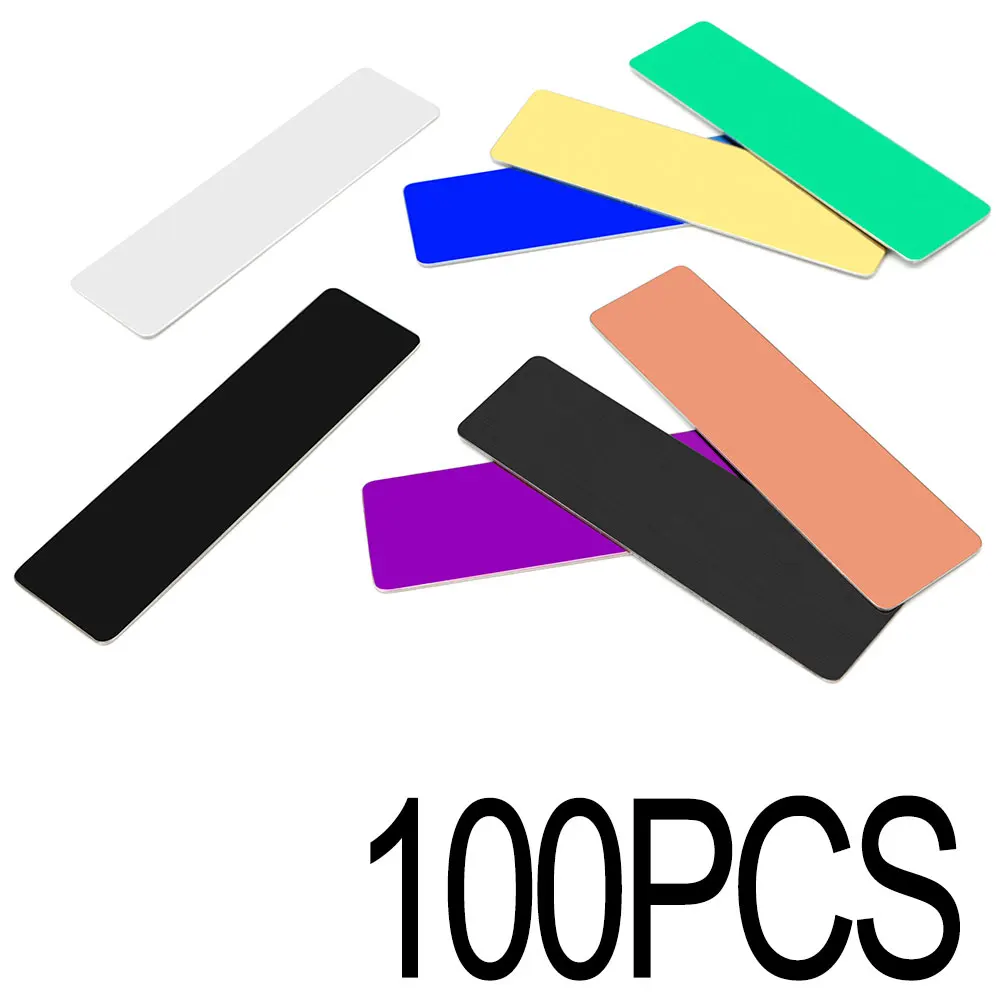 Wholesale 100PCS Stainless steel Blank ID Tags Work Badges DIY Office Business Nameplates Pet Dog Tags Customizable With Laser