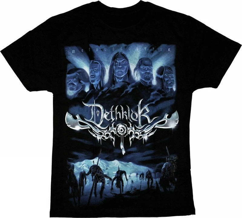 T-shirt Dethklok Melodic death metal band from the USA metal band Nation cartoon Short Sleeves New Fashion T-Shirt Men Clothing