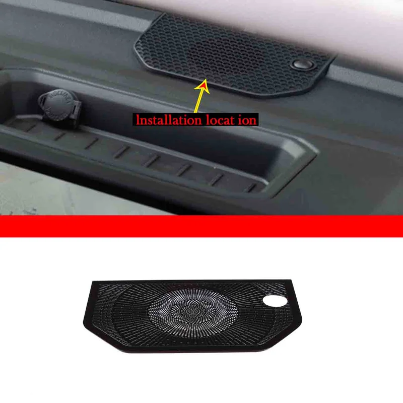 

For 2022-2023 Toyota Tundra Stainless Steel Black Car Styling Car Dashboard Speaker Mesh Cover Sticker Car Interior Accessories