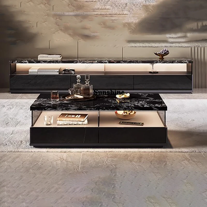 Storage Modern Tv Brackets Italian Minimalist Space Saving Vintage Tv Stands Elegant Luxury Rtv Cabinet Living Room Furniture