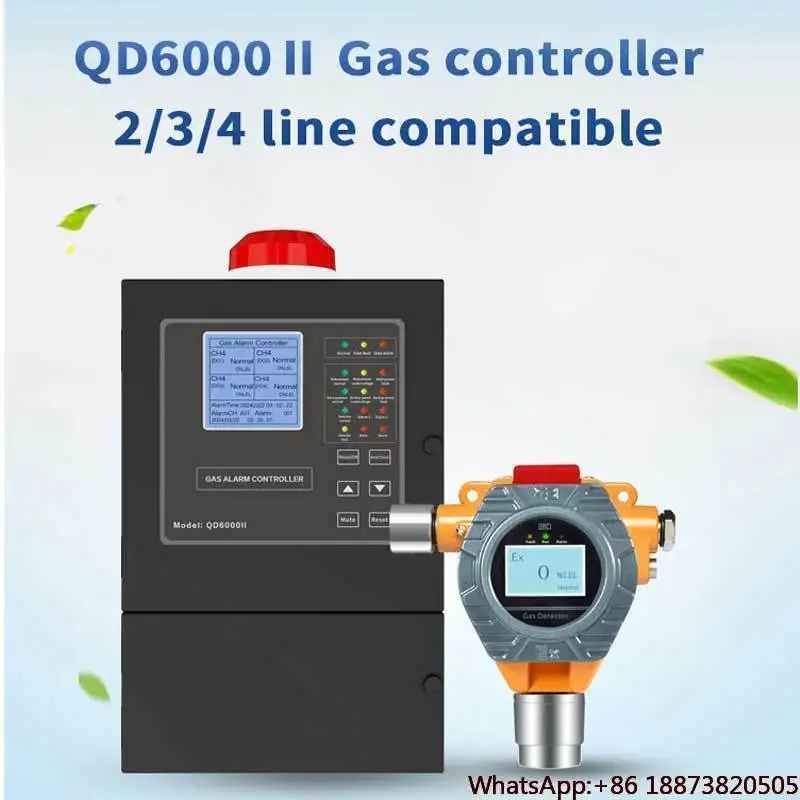 Factory Sale ZhongAn QD6000 High Quality Gas Alarm Controller Panel CH4 Gas Monitoring System