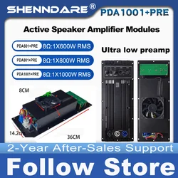 ShennDare PDA1001+PRE Audio Amplifier Module 1x1200W 4OHM Active Speaker Amplifier Module Subwoofer Full Range Speaker Preamp