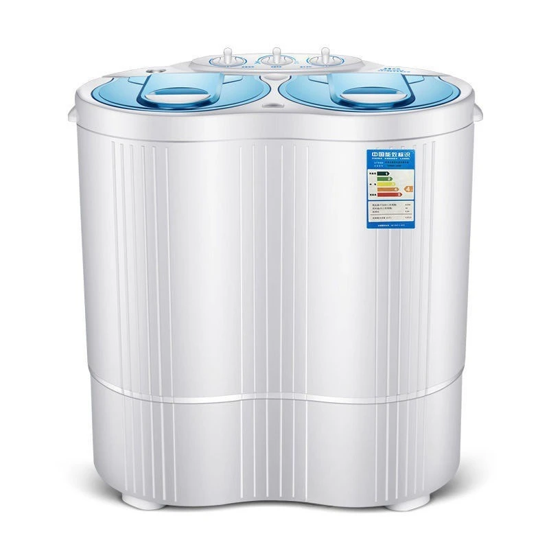 Dormitory mini small household integrated automatic double bucket washing machine double cylinder drying