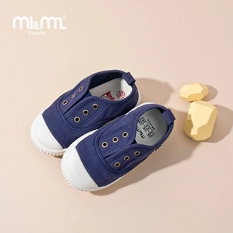 M1&M2 Scarpe di tela per bambini Scarpe causali Scarpe da ginnastica antiscivolo Scarpe da bambino morbide e traspiranti per il tempo libero Scarpe da ginnastica robuste in tela per interni