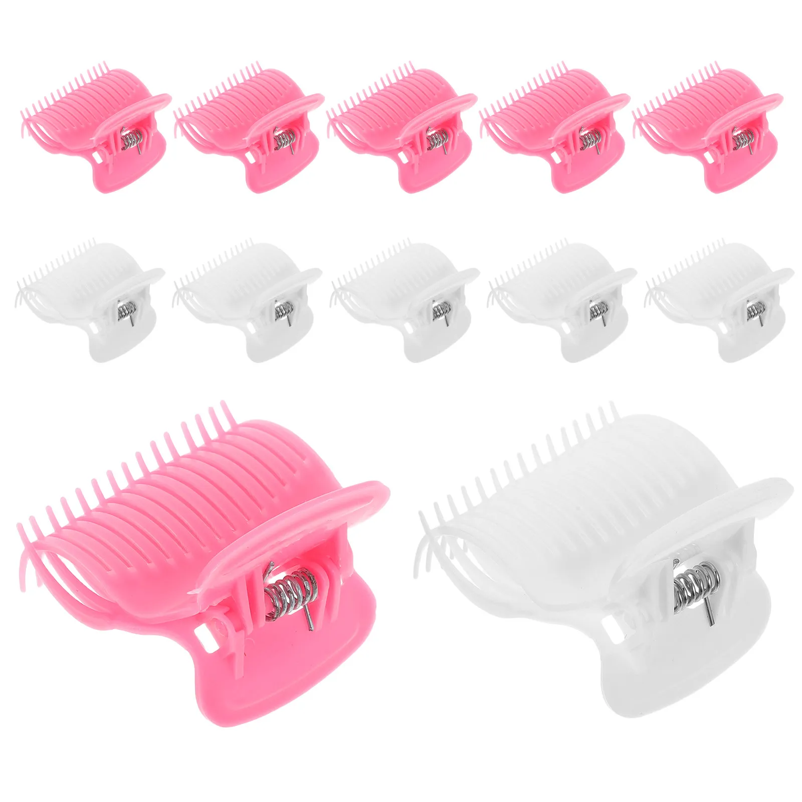 

12Pcs Professional Heatproof Claw Clips for Curling Straightening Sectioning Salon Home Styling Hot Roller Hair Clips