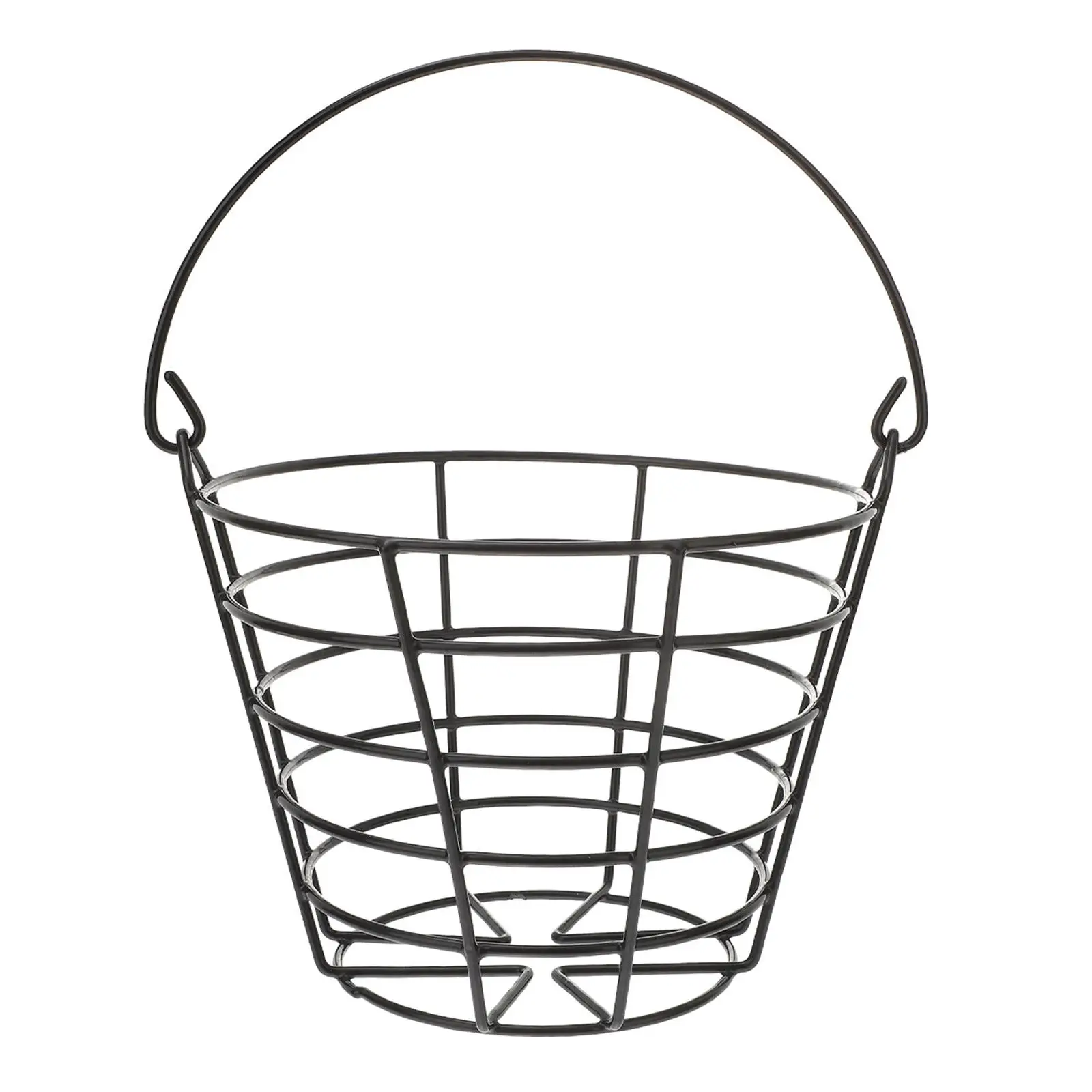 Golf Ball Storage Basket Large Capacity Iron Material Outdoor Sports Golfing Balls Container Metal Handle Durability Clean