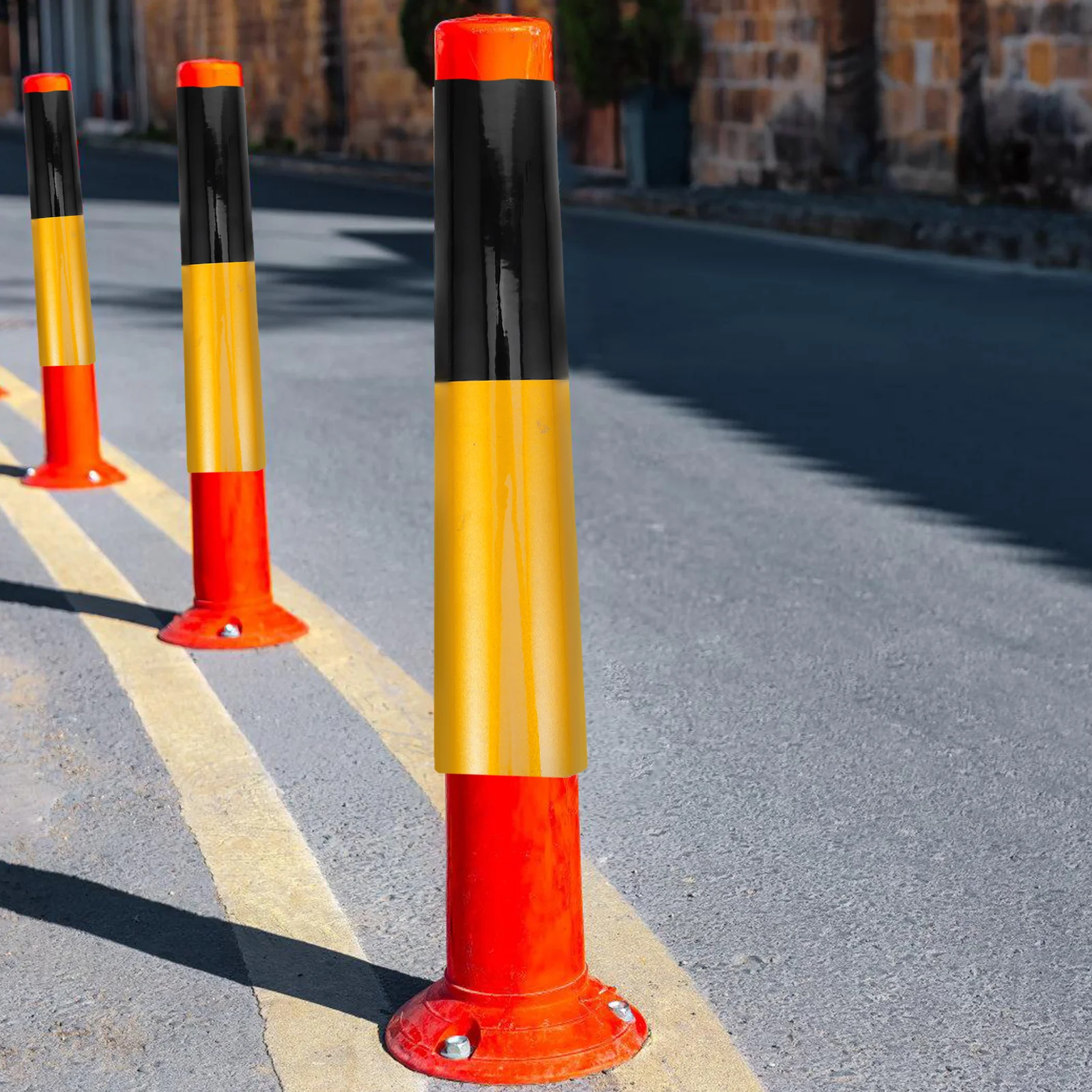 1 لفة شريط عاكس مقاوم للماء متين لعلامات الممر المشاركات المقطورات شريط تحذير السلامة في الهواء الطلق شريط عاكس لـ #6