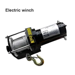 Vehicle Self-Rescue Off-Road Winch 3000lbs 12V/24V/48V/60V Electric Winch For Vehicle Crane 3000 Lbs Handle