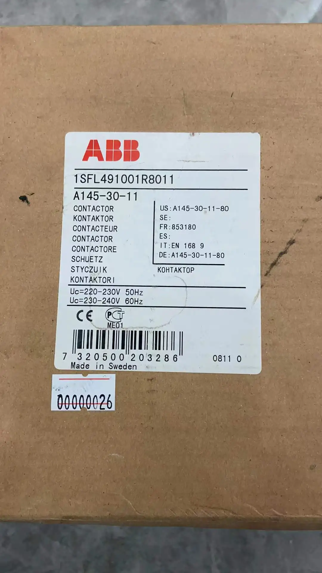 Imagem -02 - Abb ac Contator A1453011 220v Novo