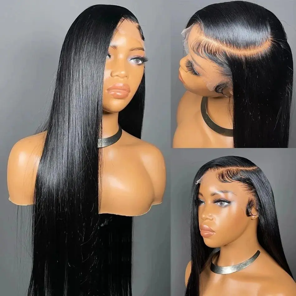 hd lace wig 13x6 human hair straight lace frontal wigs for women choice long 30 40 inch brazilian Glueless wigs on sale cheap