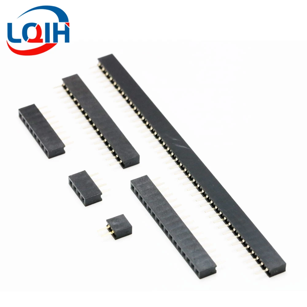 10PCS 2.0mm Single Row Female 2/3/4/5/6/10/12/14/16/20/40Pin PCB socket Board Pin Header Connector Strip Pinheader  For Arduino