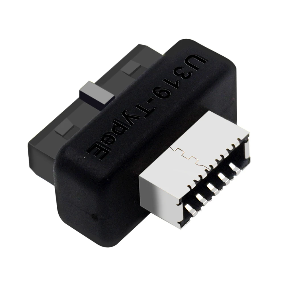 Nku USB Front Panel Adapter USB 3.0 19 PIN To Type-E Female Adapter Internal Vertical Connector for Desktop Computer Motherboard