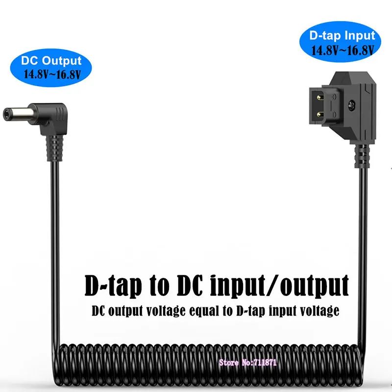 D Tap DC 5.5*2.5 Power Cord Wire D-Tap DC 5.5 Spring expansion D-TAP to DC power Cable Line For KiPRO LCD display Lectorosonic