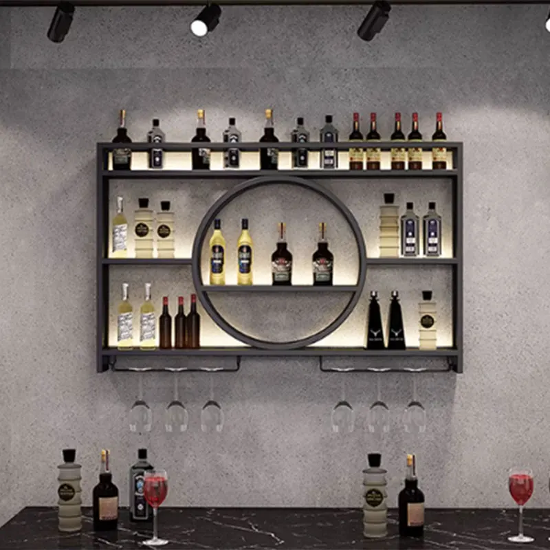 Montagem na parede rack de vinho armazenamento cozinha ouro sala estar exibição rack vinho europeu moderno botines de vino bar móveis