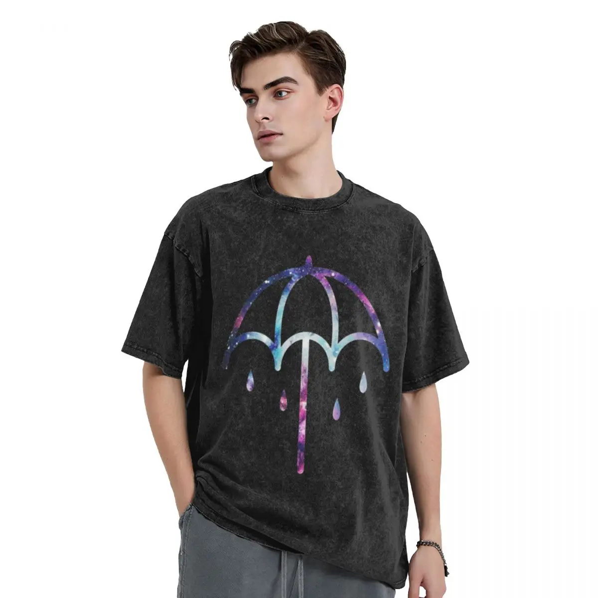 umbrella purple T-Shirt vintage aesthetic clothes tops oversized t shirts for men