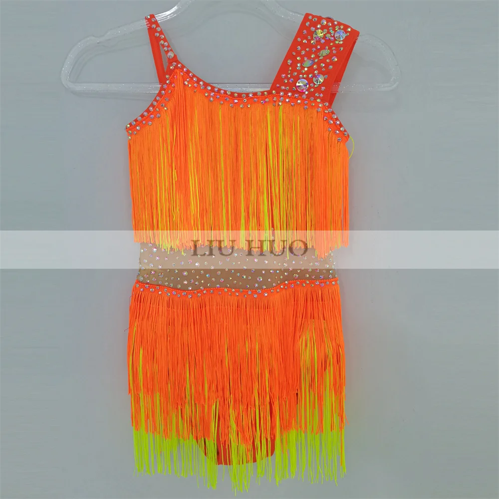 

LIUHUO Women Girl Ice Figure Skating Dress Performance Rhythmic Gymnastics Competition Leotard Costume Modern Latin Dance Roller