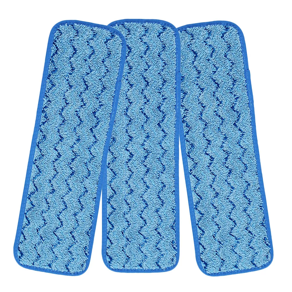 

3Pcs Mop Cloth Reusable Replacement Pads Microfiber Large Size Stick on Slip Resistant Floor Mop Cover Cleaning Head Refill