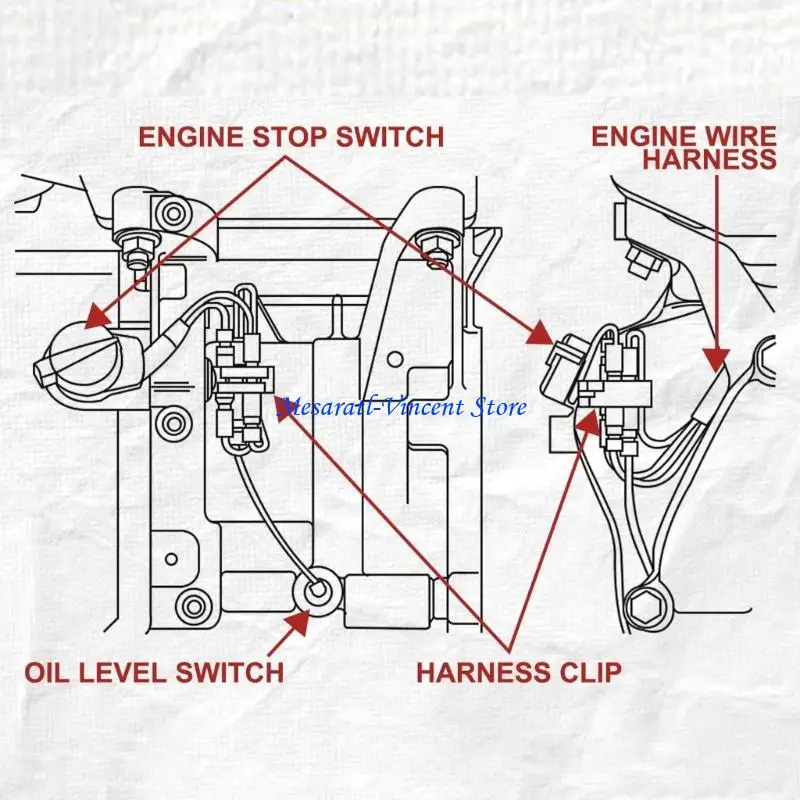 A70F Plastic Stop Switches 35120-Z5T-003 for GX270 GX340 GX390 Engine Accessories