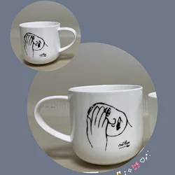 Carrol Boyes Ceramic Cup Hand Drawn Character Image Home Office Coffee Water Tea Cup Artistic Creativity Fun Party Favorite Mug