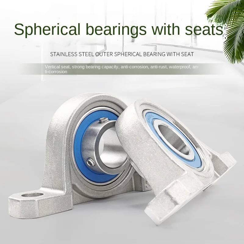 1/5Pcs Vertical seat 304 stainless steel miniature belt seat bearing SKP000 SKP001 SKP002 SKP003 SKP004 SKP005 SKP006