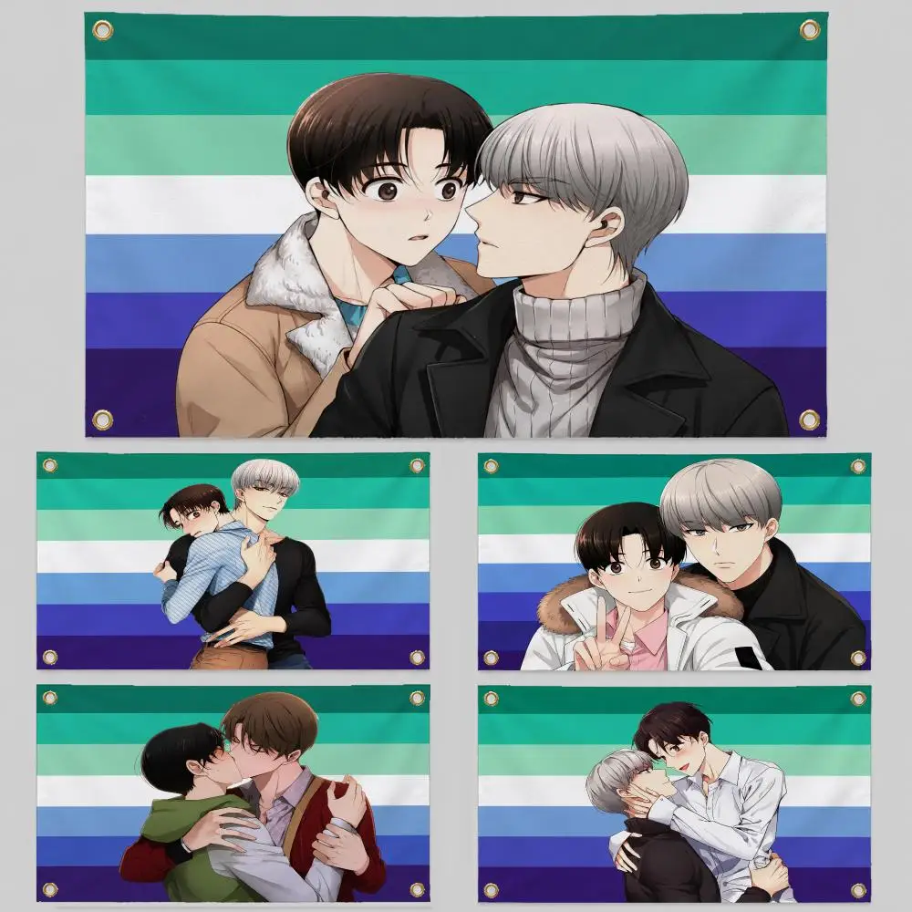 Manhwa A Guy Like You Siwon Jinha BL Flags Wall Hanging Background Flag Wall Decor Banners for Outdoor Bedroom Dorm Room Decor