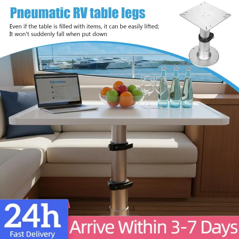 

Опора для стола для автодомов, съемная, 3-уровневая, телескопическая, из алюминиевого сплава, диапазон высоты 13-28 дюймов, с газовым подъемником, для морских судов и яхт