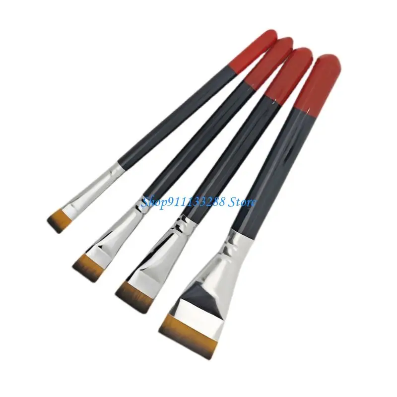G88d 4 Brushes Set Tools Tools Softs Flexible Filets Easy Clean Clean Watercolor Oil Art