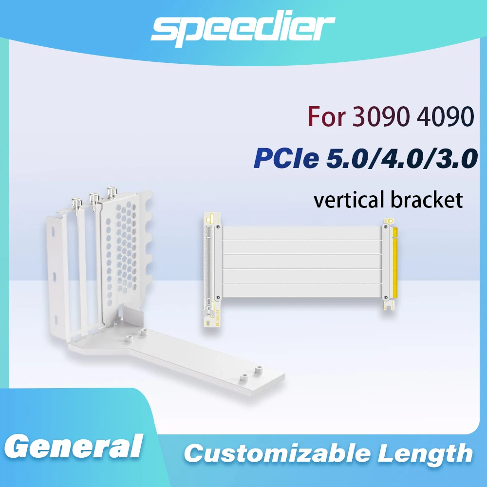 

PCI-E 5.0 4.0 3.0 X16 GPU Extension Cable Riser Vertical Bracket Set for 3090 4090 Supports 3-car Thick Graphics Card Customized