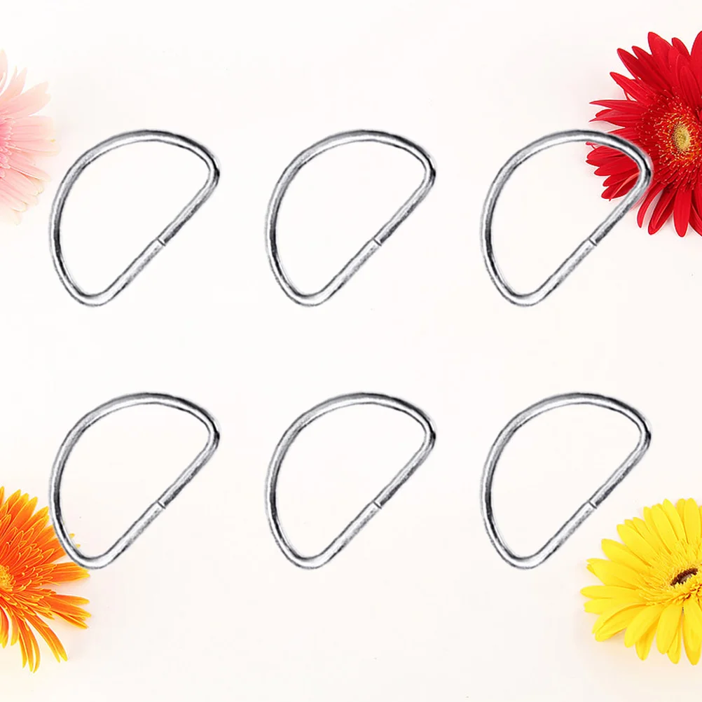 

100 PCS D Buckle Buckles Suitcases Ring D-rings for Sewing Luggage Bags Semi-Circular Optional