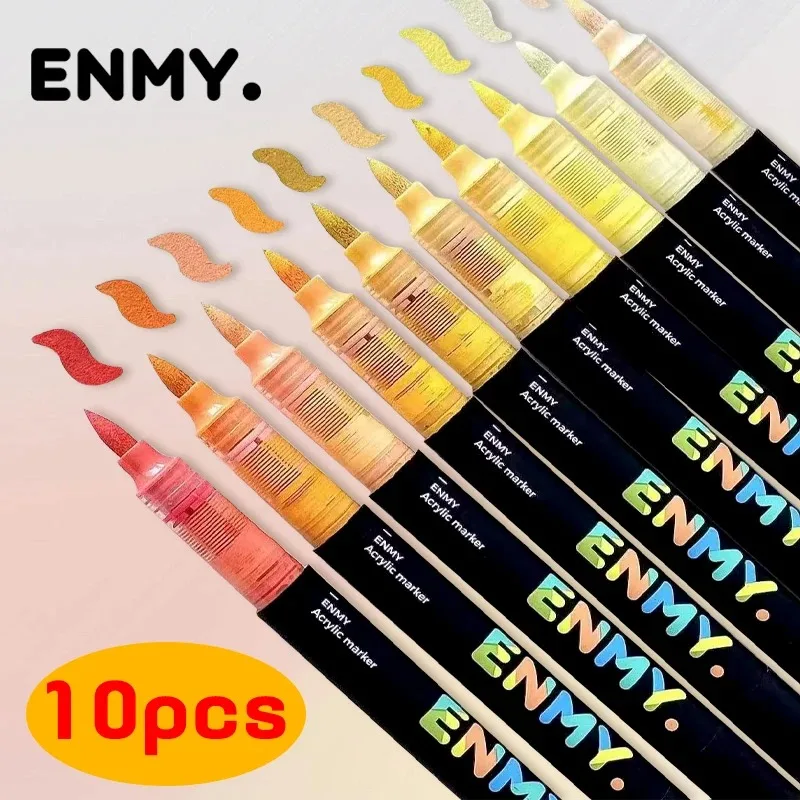 

ENMY 1/10/80 Colors Direct Liquid Acrylic Markers Soft Tip Non-Transparent Blendable Art Markers School Supplies Stationery