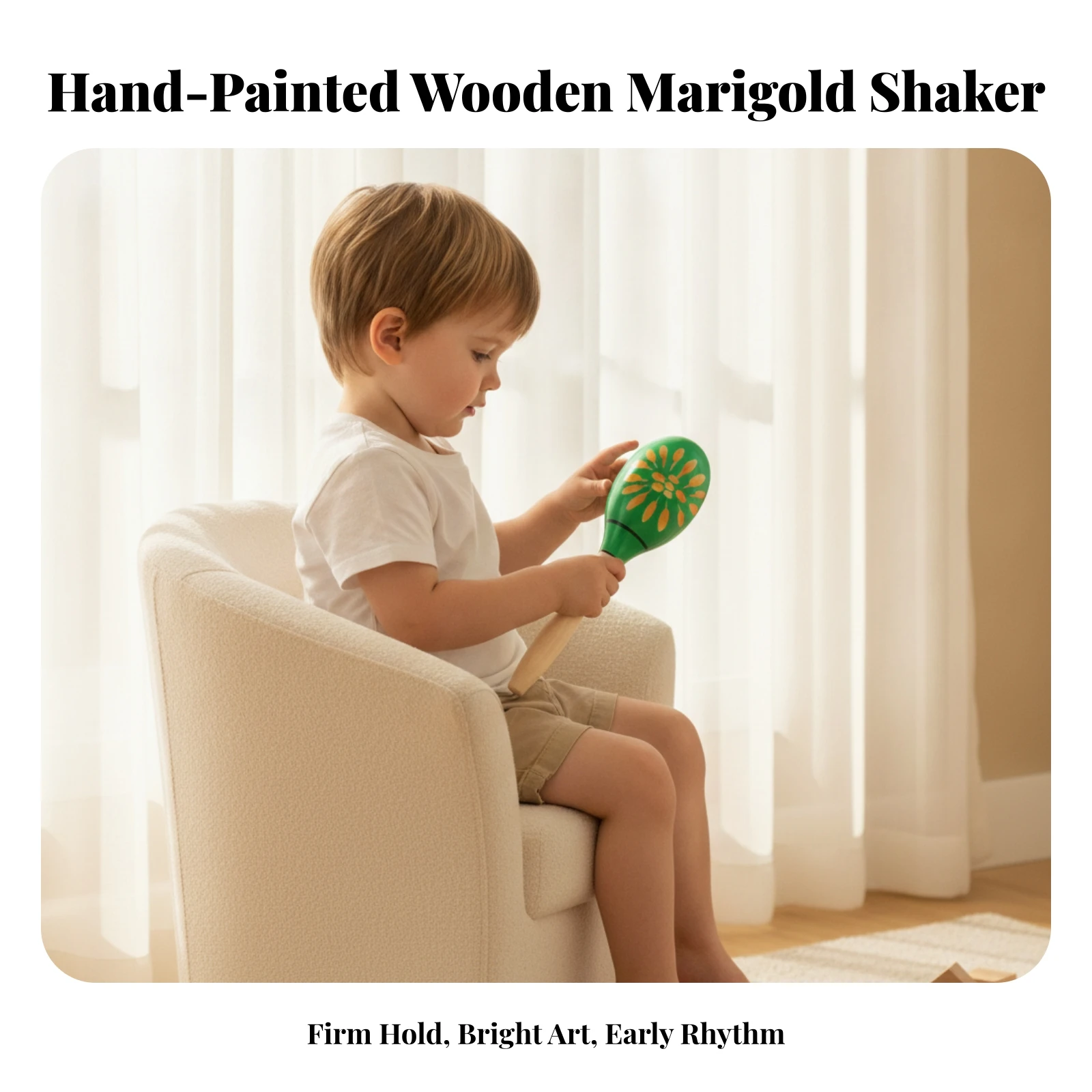 2 Pieces Maracas Hand-Painted Maraca Percussion Maracas Easy to Play Rattle Lightweight for Children, Early Music Practice