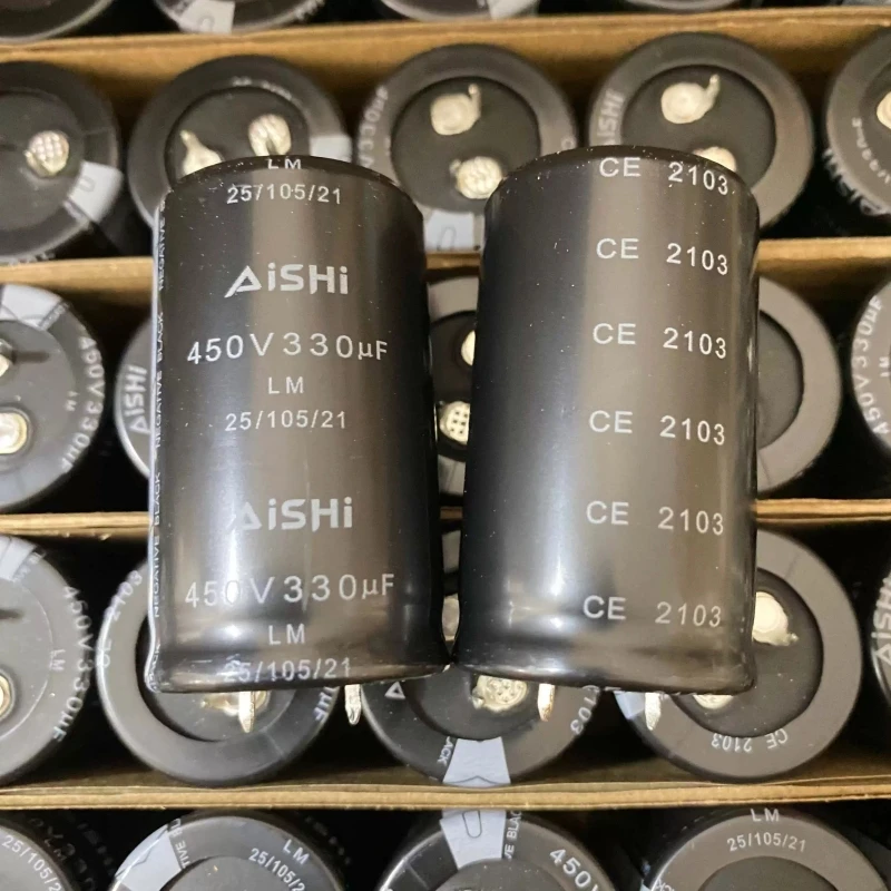 2pcs-Original Aihua Niu Foot Electrolytic Capacitor 450V330UF 30x50 High Quality High Temperature Resistant 105 ° C