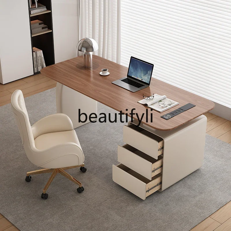 X Minimalist Modern Desk for Study Room, Corner Computer Office  , Light Luxury High-End Feel Home Writing Desk
