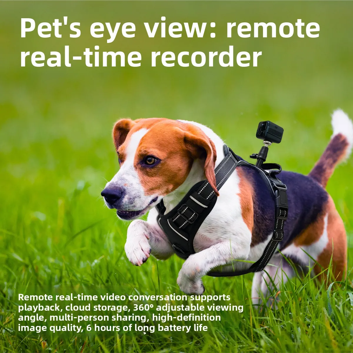 4G Pet Camera Dog Cat Strap Neck Recorder Video  Conversation Monitoring Smart