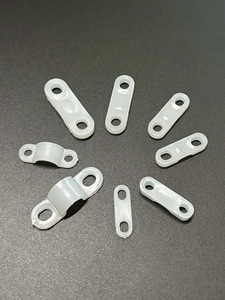 White PE Material Plastic Pressure Line Board Flat Cable Clamp Arched Wire Fixing Piece Insulation Wiring Accessories Fixed Seat