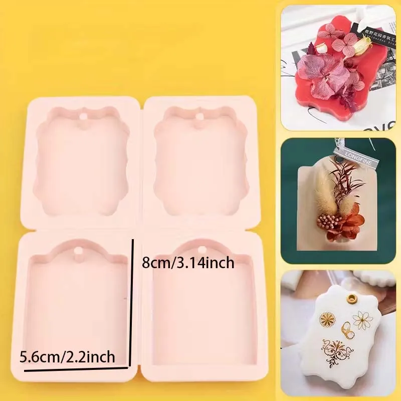 4-Style-Wachs-Silikonform, duftende Lufterfrischer für Autos, Schränke, Badezimmer, Schlüsselanhänger, Epoxidguss, DIY, Kunsthandwerk, Anhänger, Basteln – Detail 3