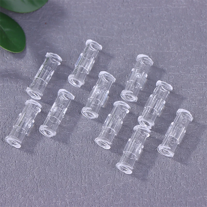 10Pcs Leak Proof Double Helix Medical Sterile Luer Lock Adapter Transparent Plastic Syringe Connector For Veterinary Medical
