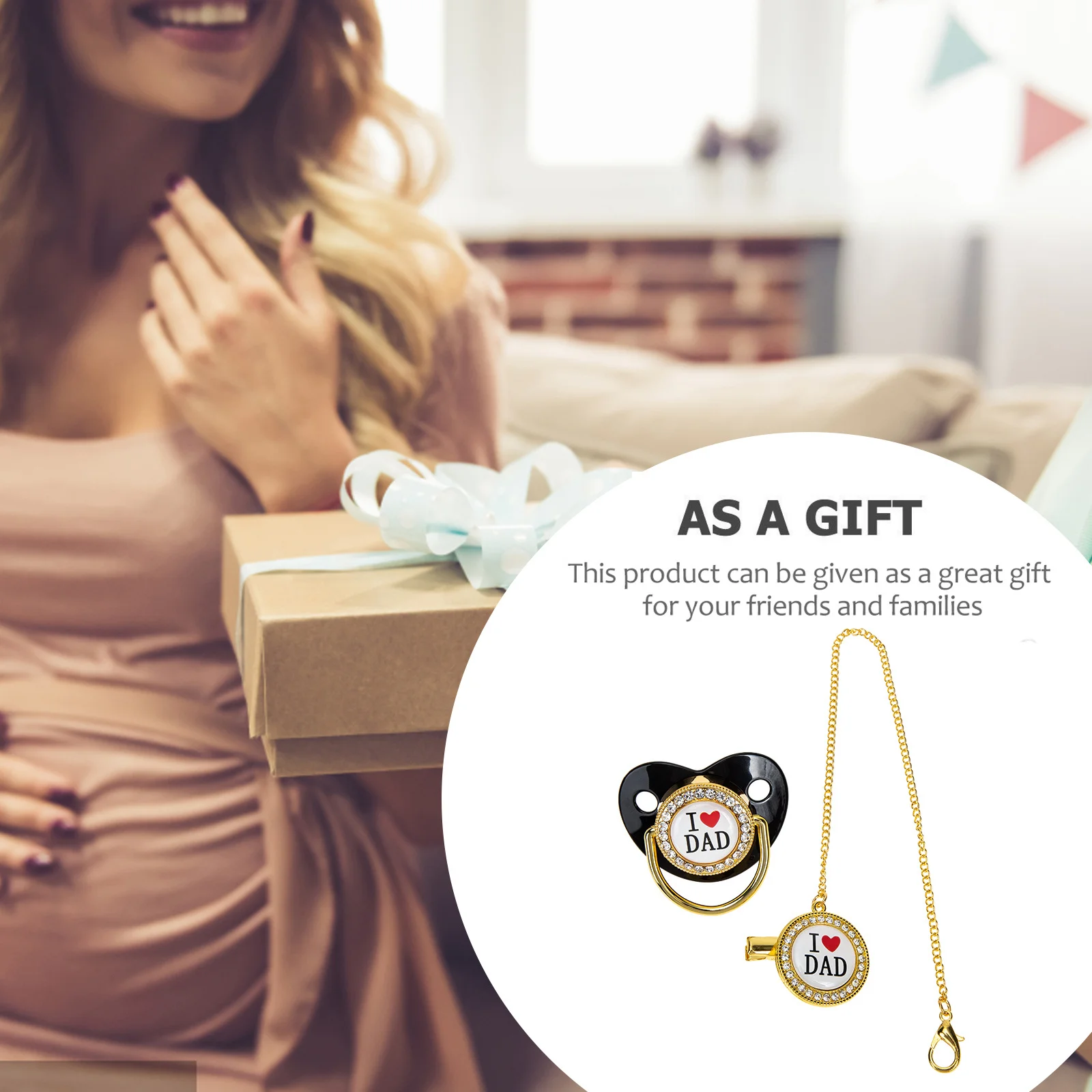 

Baby Pacifier With Clip Silicone Teething For Newborns Infant Biting Plaything Ergonomic Smooth Edges Food Grade Safety