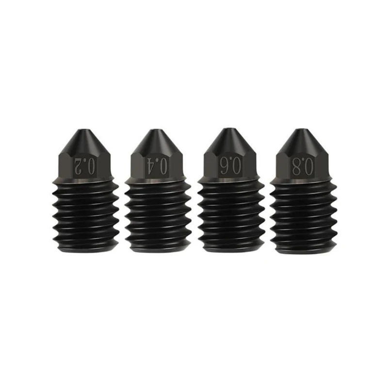 D7YC Permanent Chamfered Hardened Steel Nozzle Set Heat Tolerance 500℃ For Precise P1 Printing