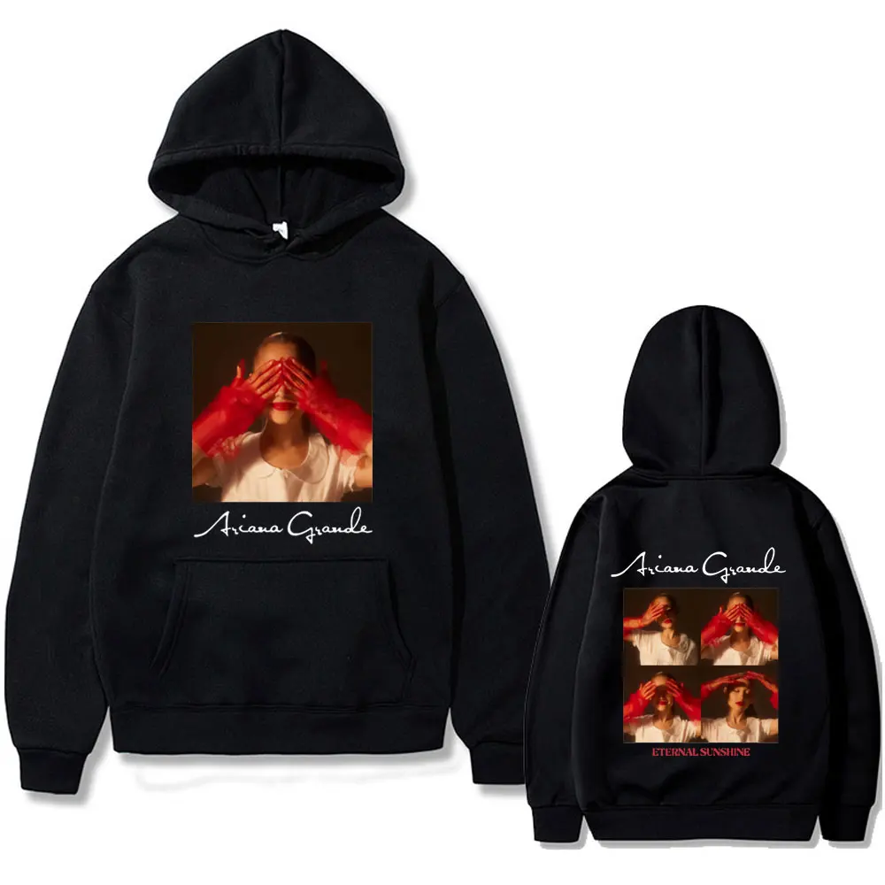 Singer Ariana Grande Eternal Sunshine Double Sided Print Hoodie Men Women Casual Oversized Hooded Tracksuit Male Fashion Hoodies