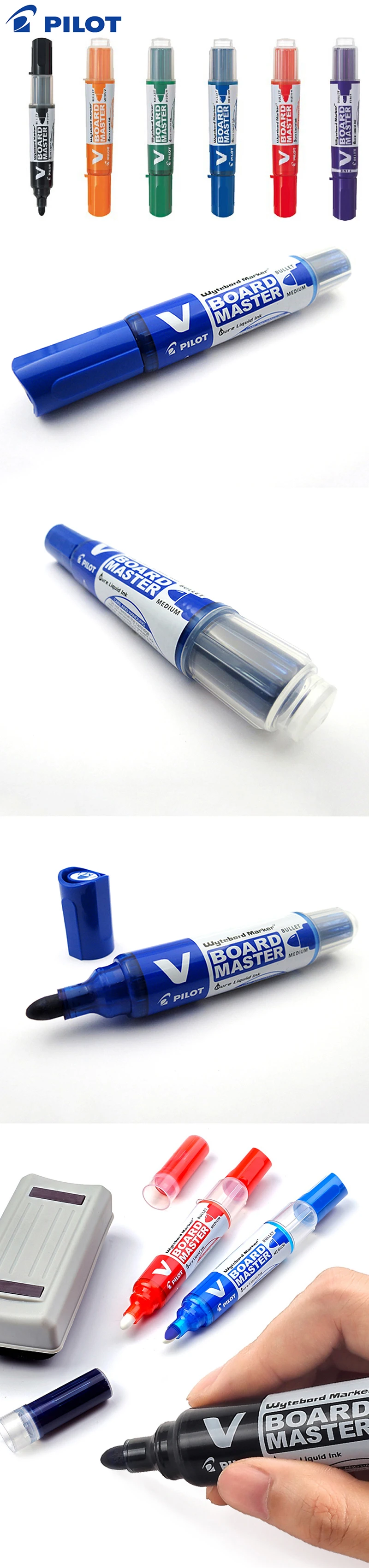 1pcs Pilot Whiteboard Pen Marker 2.3mm Drawing Supplies Erasable Liquid Ink School Office Accessories Student Stationery