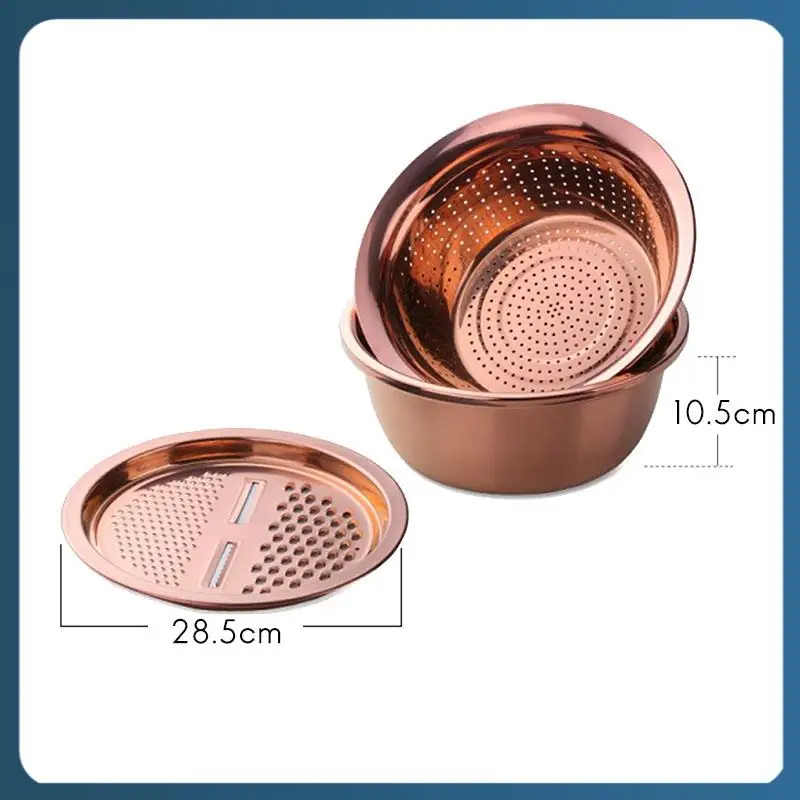 

AB02 3 In 1 Kitchen Stainless Steel Drain Pot Food Chopper Vegetable Cutter Peeler Grater Kitchen Accessories