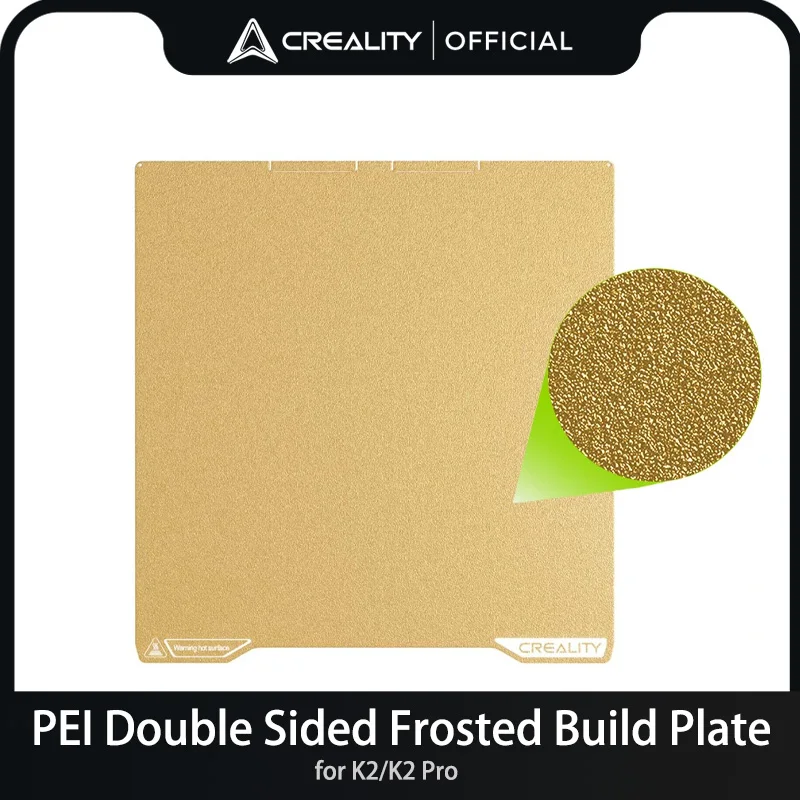 

Creality Original K2/K2 PRO PEI двухсторонняя матовая рабочая пластина, высокопрочное порошковое покрытие премиум-класса, детали 3D-принтера