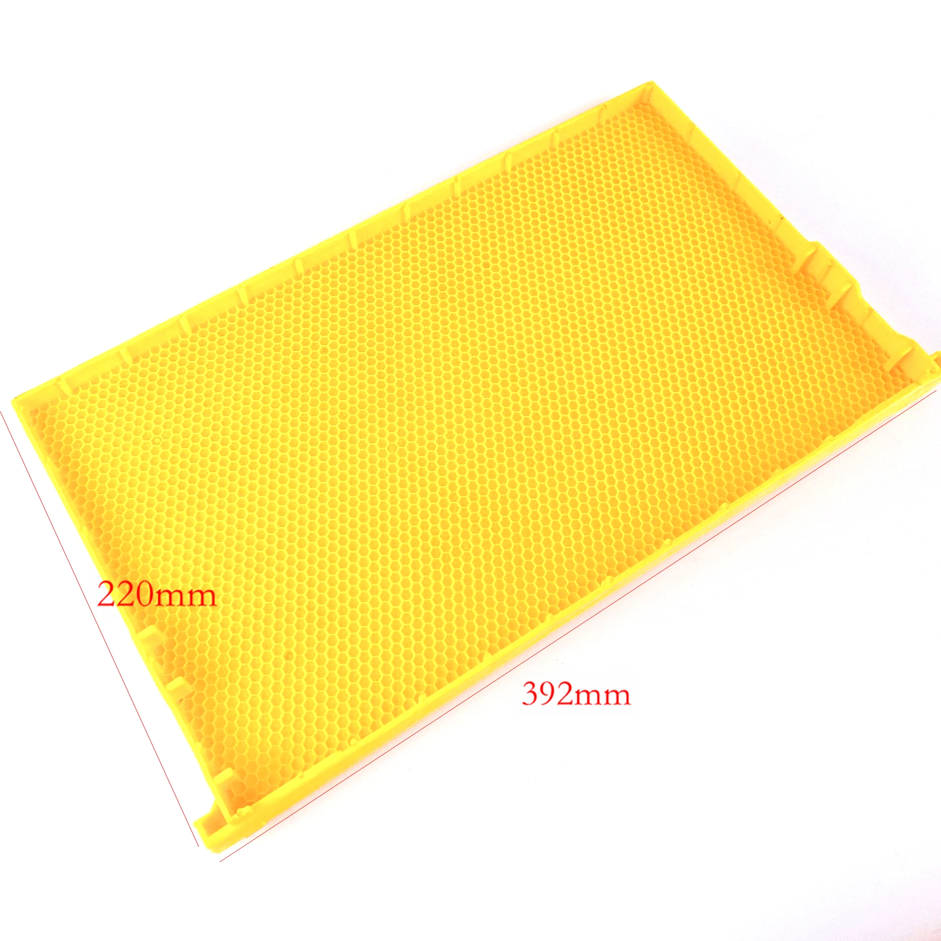 60 Pieces Food Grade Plastic Beehive Frame One-Piece Dadant Beehive Frames 392 x 220 mm 392 x 160 mm Yellow Beekeeping Bee