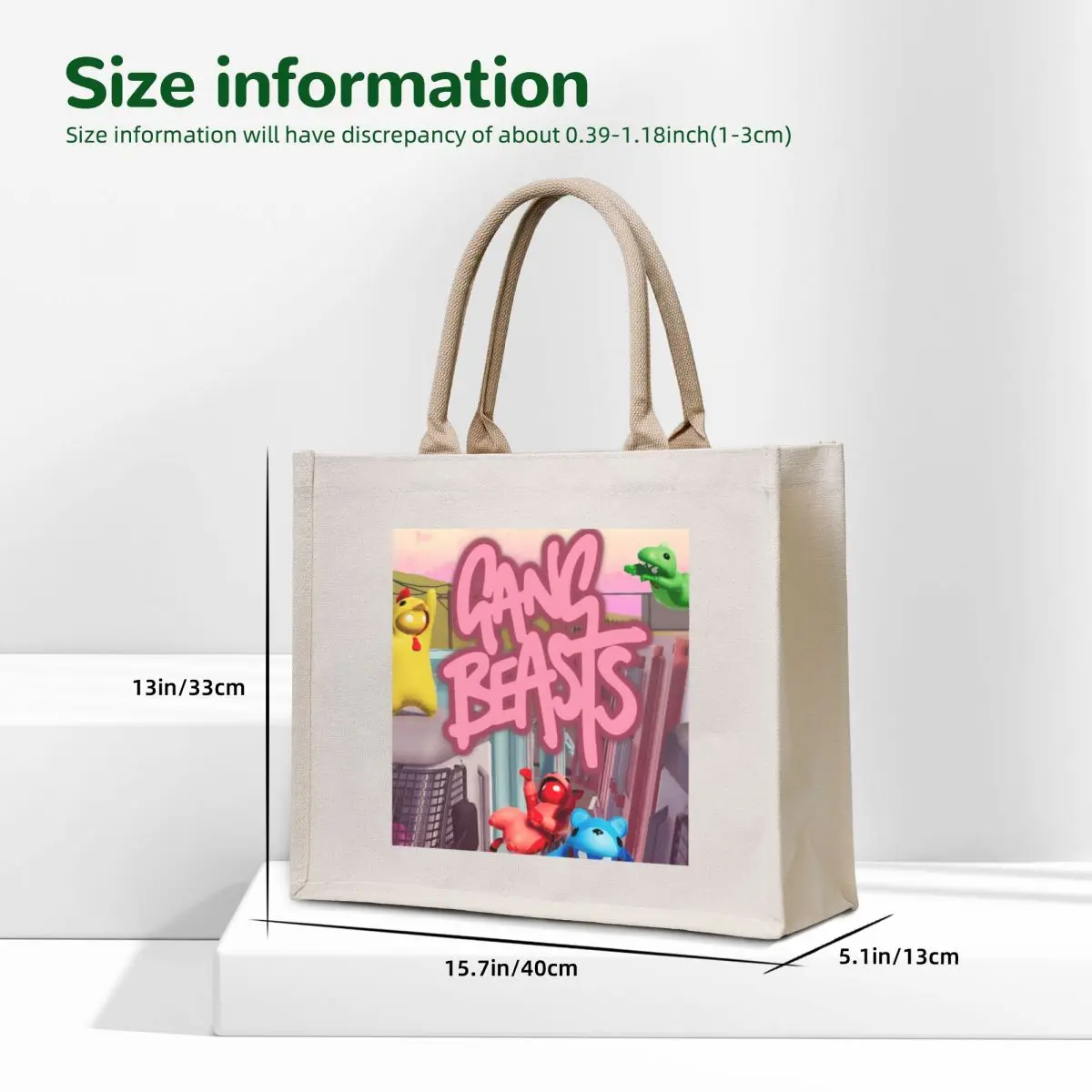 Gang Beasts Tote Bag custom canvas bag cute pouch bag Canvas stote
