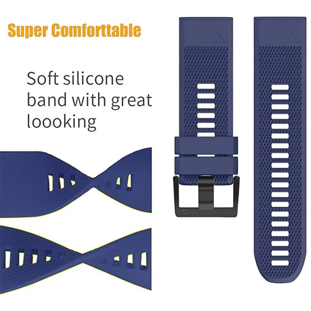 22mm 26mm Siliconen Horlogeband Voor Garmin Fenix 8 E 7 7X6X6 Pro 5 5X Plus Epix Gen2 Enduro 3 Polsbandjes Quick Release Armband