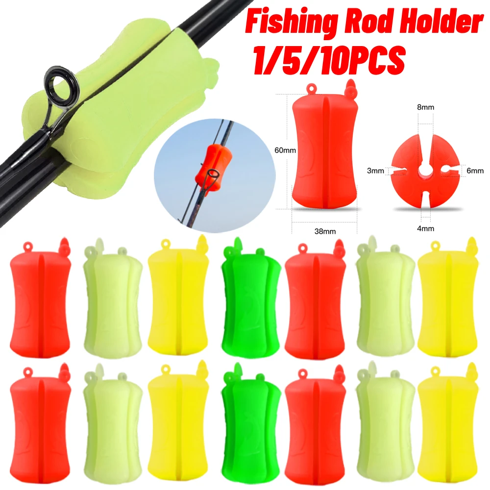 Fishing Rod Holder Pole Clip Fixed Ball Rod Ball Protection Anti-Collision Rod Retractor Fishing Rod Stopper Fishing Accessories